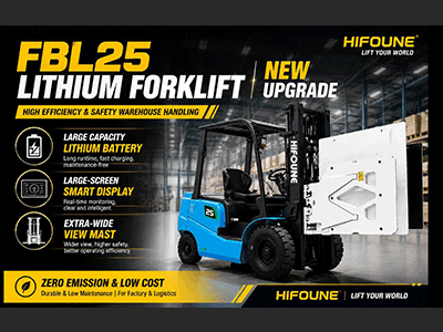 Meet the HIFOUNE FBL25 Lithium-Powered Counterbalanced Forklift. 